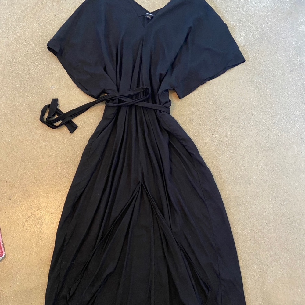 Full-length drape dress
